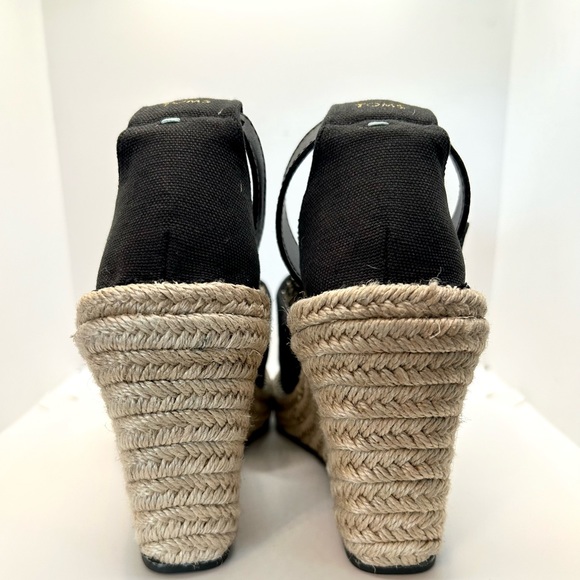 NWOT TOMS Women’s Marisol Espadrille Wedge Sandal. Size: 8.5 Color: Black - Picture 9 of 13
